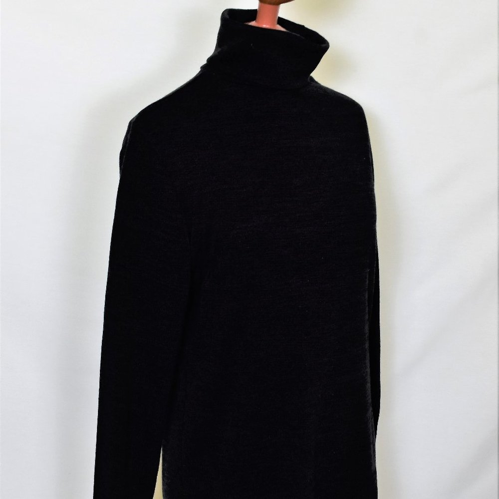 H2H Sweater Black M Turtle Neck Long Sleeve Polyes